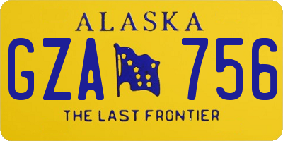 AK license plate GZA756
