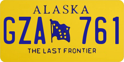 AK license plate GZA761