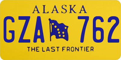 AK license plate GZA762