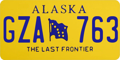 AK license plate GZA763