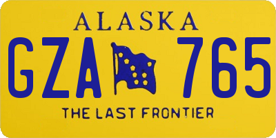 AK license plate GZA765