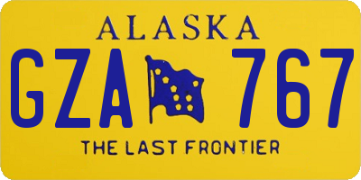 AK license plate GZA767