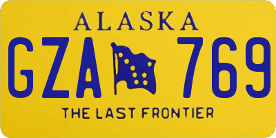 AK license plate GZA769
