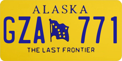 AK license plate GZA771