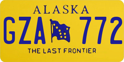 AK license plate GZA772