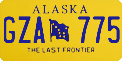 AK license plate GZA775