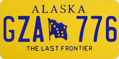 AK license plate GZA776