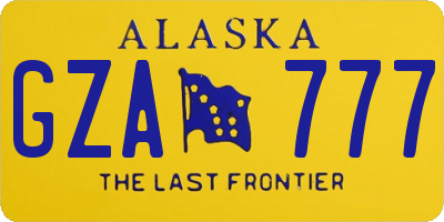 AK license plate GZA777