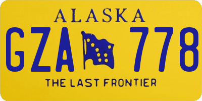 AK license plate GZA778