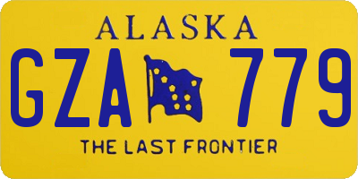 AK license plate GZA779