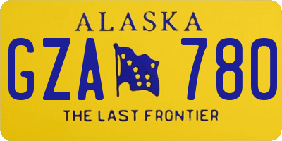 AK license plate GZA780