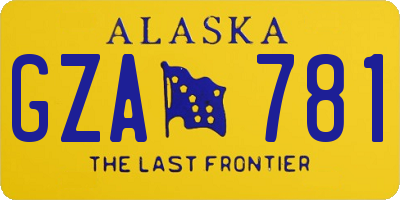 AK license plate GZA781