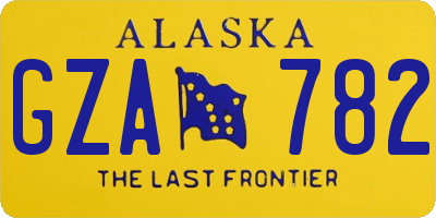 AK license plate GZA782