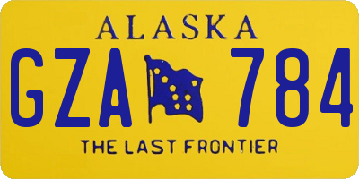 AK license plate GZA784