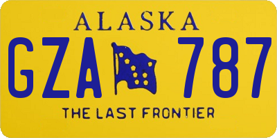 AK license plate GZA787