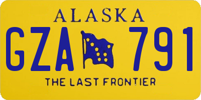 AK license plate GZA791