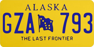 AK license plate GZA793