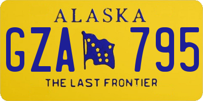 AK license plate GZA795