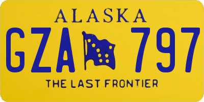 AK license plate GZA797