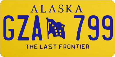 AK license plate GZA799