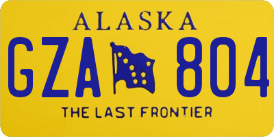 AK license plate GZA804
