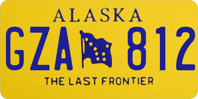 AK license plate GZA812