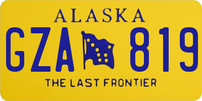 AK license plate GZA819