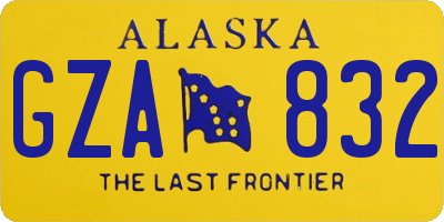 AK license plate GZA832