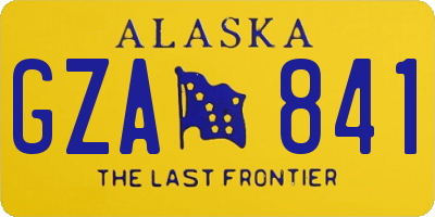 AK license plate GZA841