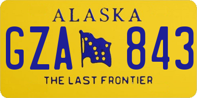 AK license plate GZA843