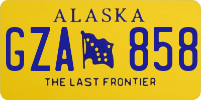 AK license plate GZA858