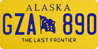 AK license plate GZA890
