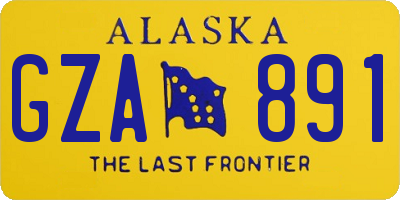 AK license plate GZA891