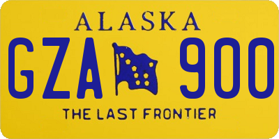 AK license plate GZA900