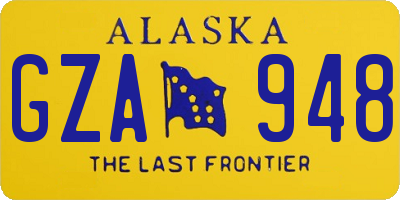 AK license plate GZA948
