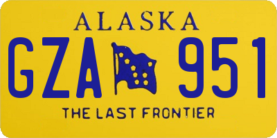 AK license plate GZA951