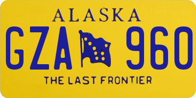 AK license plate GZA960