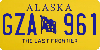 AK license plate GZA961