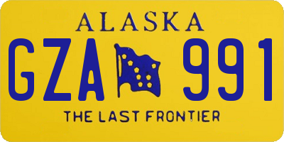 AK license plate GZA991