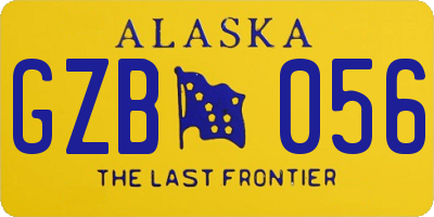 AK license plate GZB056