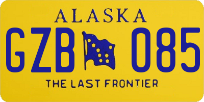 AK license plate GZB085