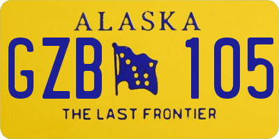 AK license plate GZB105