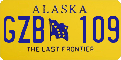 AK license plate GZB109