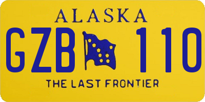 AK license plate GZB110