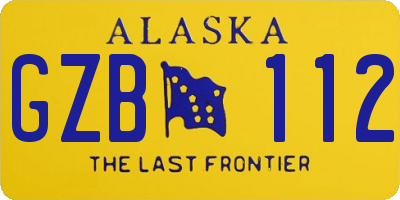 AK license plate GZB112