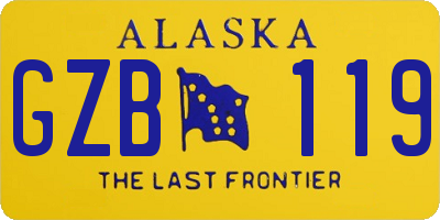 AK license plate GZB119