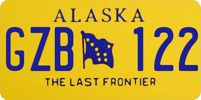 AK license plate GZB122