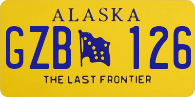 AK license plate GZB126