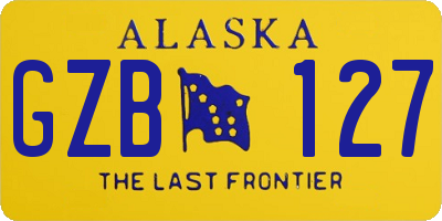 AK license plate GZB127