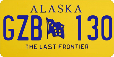 AK license plate GZB130